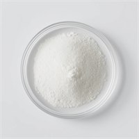 Vitamin D3 powder in a glass dish