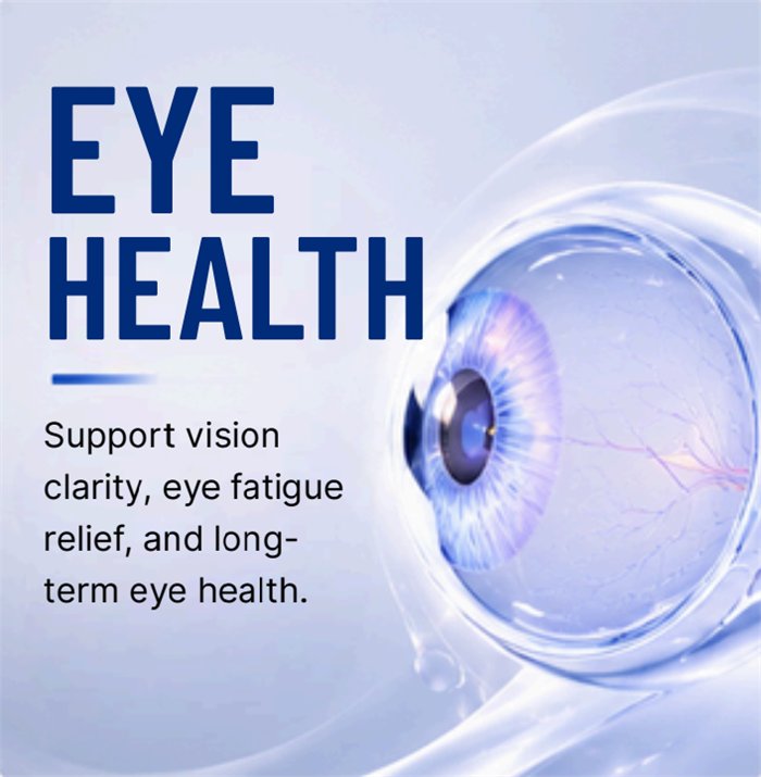 Eye Health — Support vision clarity, eye fatigue relief, and long-term eye health.